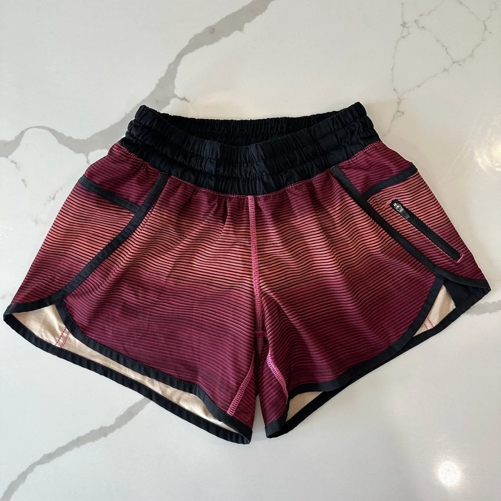 Lululemon Tracker Shorts Simply Radiant Pink Paradise Black - Picture 2 of 6